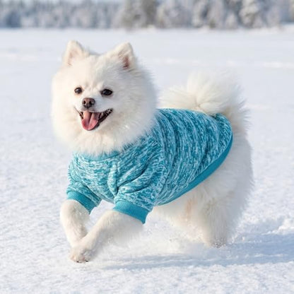 3 Pack Dog Sweaters for Small Dogs Girl Boy Winter Fleece Clothes Warm Soft Dog Sweatshirt Outfit for Dogs Cats Pet Apparel