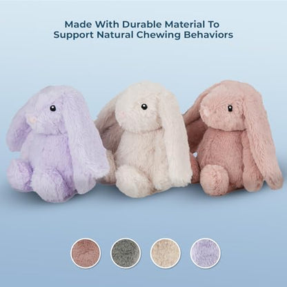 Best Pet Supplies Bunny Buddy Squeaky Plush Dog Toy - Purple, Small