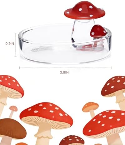 Niteangel Hamster Feeding & Food Bowls: Mushroom Glass & Chew-Resistant