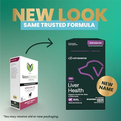 VetriScience Same Liver Health Tablets for Medium and Large Dogs, 30 Count