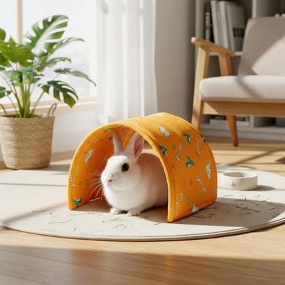 BreezeHug 4 Pcs Guinea Pig Tunnels Foldable Hideout Rabbit,Forest Animals