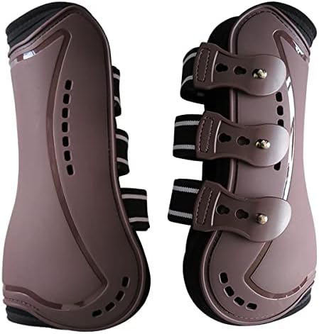 Horse Boots Open Front Jumping Tendon Sport Boots, Hind Fetlock Boots, Secure Leg Protection, Classic Breathable Equine Supplies, Set of 4