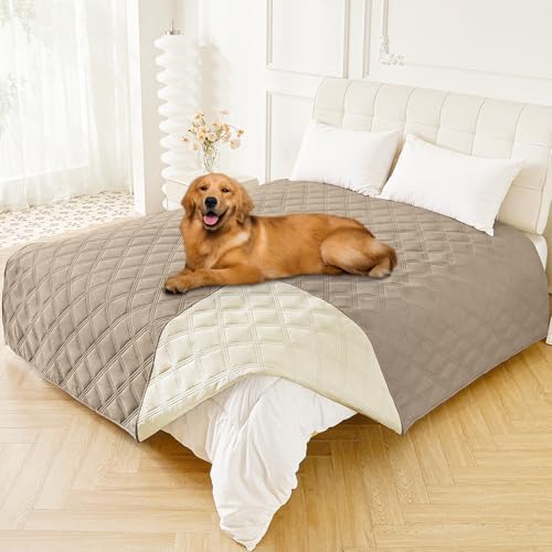 Smiry Waterproof Dog Bed Cover, Reversible Pet Blanket for Sofa Couch