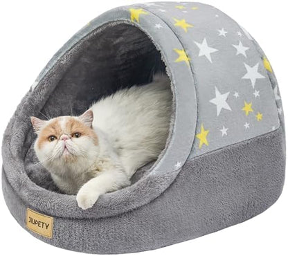 Cute Cat Beds for Indoor Cats, Cat Cave Bed for Kittens, Large Cat Cave