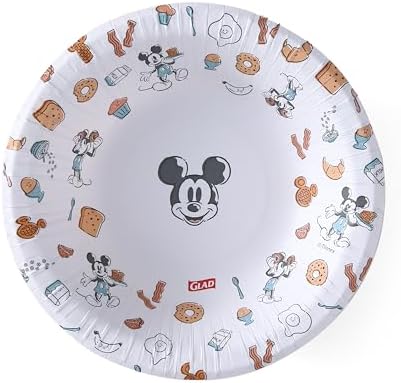 Glad for Kids Disney Mickey & Minnie Disposable Bowls, 16 Oz, 50 Ct, 12-Pk