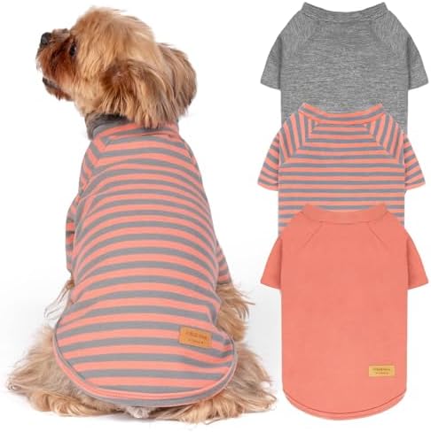 KYEESE 3Pack Dog Sweater with Sleeves Fleece Shirt for Small Dogs
