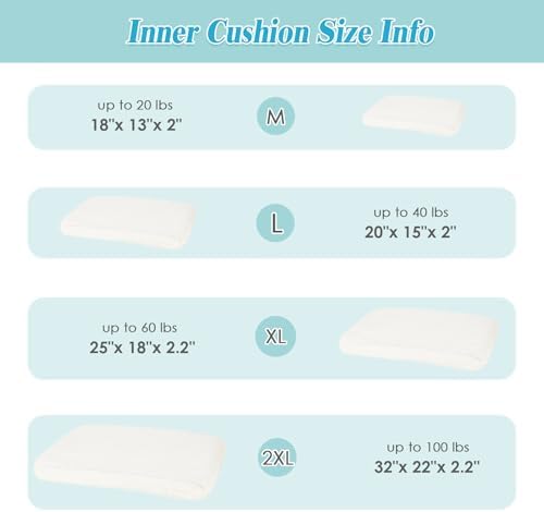 Orthopedic Dog Bed, Calming Bolster Dog Couch for Small Medium Dogs
