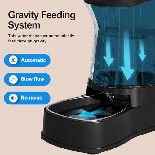Automatic Dog Water Dispenser, Stainless Steel Bowls Feeder, 100% BPA-Free