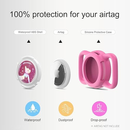 Waterproof AirTag Holder for Dog Collar, Soft Slide-On Dog AirTag Holder