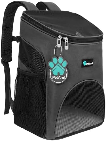 PetAmi Cat Backpack Carrier for Small Dogs and Large Cats, Airline Approved