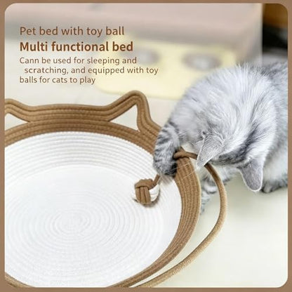 Instinct Basket for Cats, Stimulic Handwoven Cat Basket(Green,Medium)