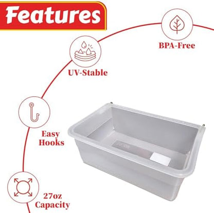 My Favorite Chicken Cage Cup 27oz – Hanging Chicken Feeder & Hanging Chicken Waterer for Chick, Quail, Duck, Parakeet – Small Poultry Waterer & Feed Dish – Cage & Coop Accessories