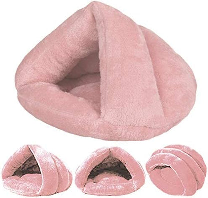 Pet Tent Cave Bed for Small Medium Puppies Kitty Dogs Cats Pets Sleeping Bag Thick Fleece Warm Soft Dog Bed Cuddler Burrow House Hole Igloo Nest Cozy Bed for Cat Puppy