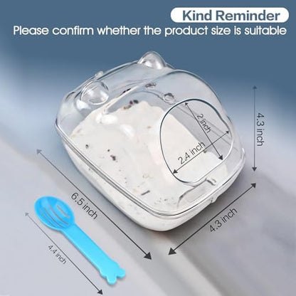 lazYYzal Hamster Bathtub,Hamster Bathroom,Small Animal Habitat Décor,Sand Bath Container Transparent Beds,Hamster Bed,Ice Bathtub,Sleep Pad Nest,Sand Bath Box for Small Pet Animals Cage Accessories（L）