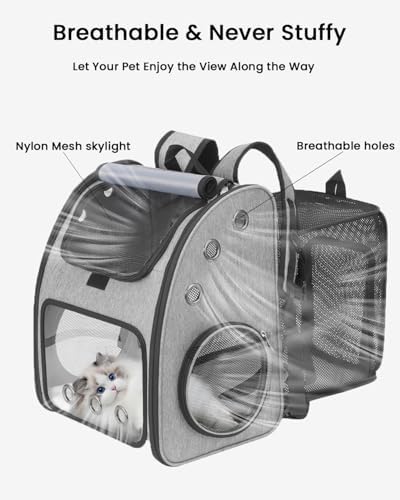 Expandable Cat Backpack Carrier for Small Cats/Dogs Airline Approved