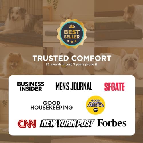 Bedsure Washable Dog Beds Large Sized Dog with Comfy Sherpa, 36IN Dark Grey