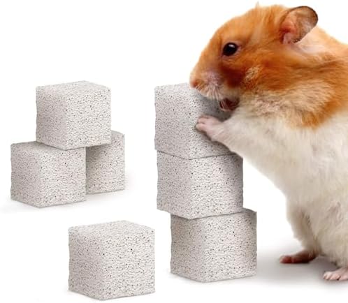 CoCoo 2 oz Grinding Rocks for Small Pets – Rabbit Teeth Grinder, Lava Rock Chew Toy, Accessory for Teeth & Nail Care, Calcium Enrichment, Smooths Claws, Non‑Dye Decorative Cage Stone for Hamsters