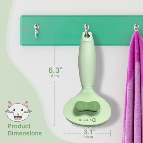 Cat Brush for Shedding, Self Cleaning Brush for Long & Short Hair Cats