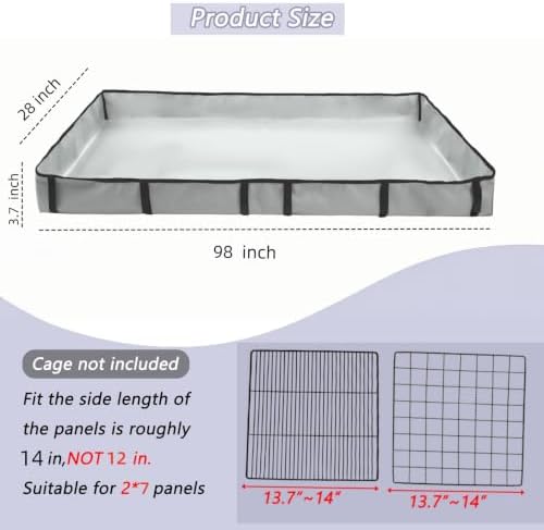 Guinea Pig Cage Liner Tarp Bottom Waterproof and Washable Base Also for Rabbits, Bunny, Chinchesillas, Hedgehog, Ferrets and Other Small Animals(28x98 inches)