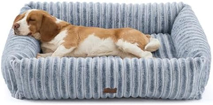 Bedsure ComfyFleece™ Dog Beds Large Sized Dog Washable，36in Blue Indigo