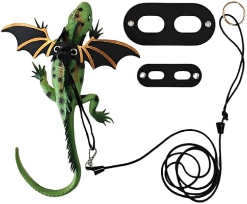 Dinosaur Wing Reptile Harness Set, S/M/L Adjustable Small Pets