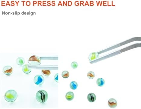2 Pack Aquarium Tweezers Rubber Tip Covers, Stainless Steel Feeding Tongs