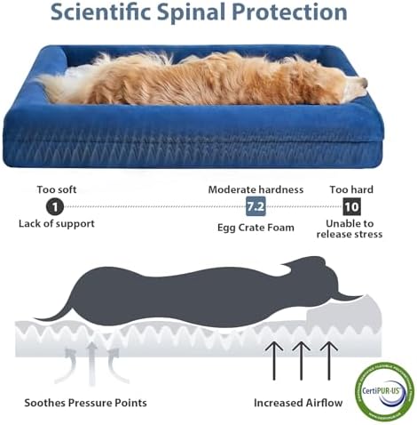 WNPETHOME XXL Extra Large Orthopedic for Senior Dog BedComfy Sleeping