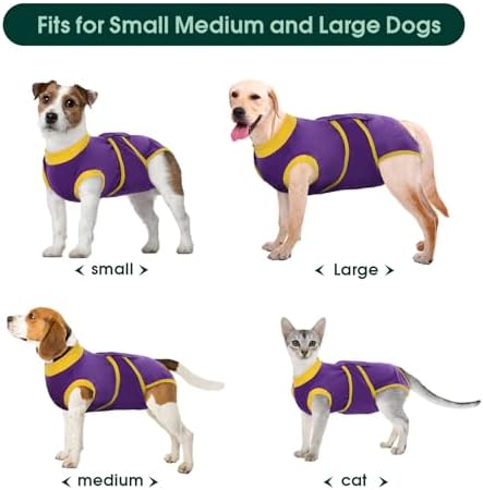 Kuoser Recovery Suit for Dogs Cats, Soft Dog Surgery Suit Female Male Spay