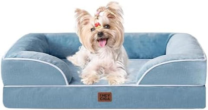 EHEYCIGA Orthopedic Small Dog Bed, Waterproof Memory Foam Washable Pet Beds