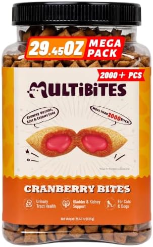 29.45oz Cranberry Cat Treats for Urinary Tract, Chicken Flavor