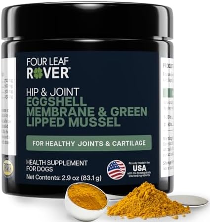 Four Leaf Rover Hip & Joint - Eggshell Membrane for Dogs, Curcumin, Mussel