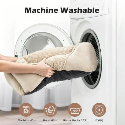 INVENHO X-Large Dog Bed Rectangle Washable Orthopedic Soft Calming Sleeping Durable Pet Cuddler with Anti-Slip Bottom