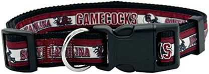 Pets First Collegiate PET Collar NEW VERSION South Carolina Gamecocks Dog Collar, Size Large. Best Sports Team Color for Dogs & Cats. A Shiny & Colorful Dog & Cat Collar Licensed by The NCAA