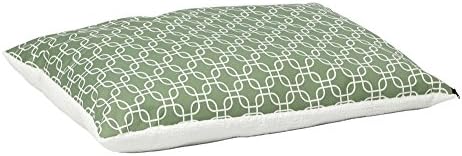 MidWest Homes for Pets PF3648T-FGR Over-Stuffed Dog Bed, Large, 36 x 48, Large Dog Breed, Green Geometric Pattern