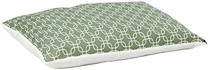 MidWest Homes for Pets PF3648T-FGR Over-Stuffed Dog Bed, Large, 36 x 48, Large Dog Breed, Green Geometric Pattern