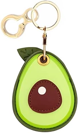 BORKUANA PU Leather Keychain Holder Protective Case Compatible with AirTag