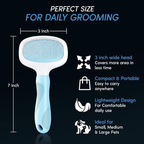 Slicker Brush for Grooming - Slicker Brush for Dogs and Cats can act as Deshedding Pet Tool for Healthy Coat Maintenance and Suitable for Short and long Haired Dogs and Cats
