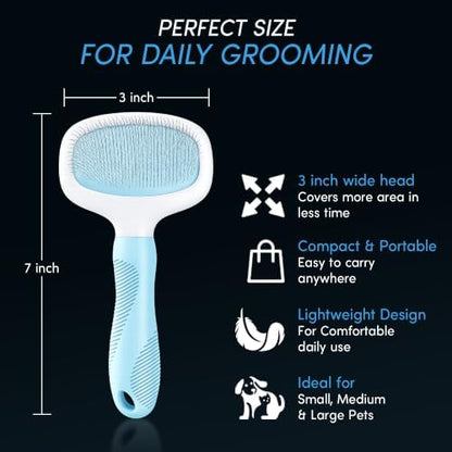 Slicker Brush for Grooming - Slicker Brush for Dogs and Cats can act as Deshedding Pet Tool for Healthy Coat Maintenance and Suitable for Short and long Haired Dogs and Cats