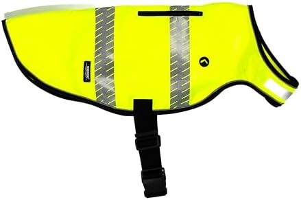 Reflective Dog Safety Vest, Harness and Collar Compatible, Waste Bag Holder, Water Resistant, Adjustable Neck and Chest, Day or Night Walking, High-Visibility Protection (Lime, M)