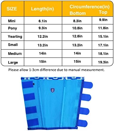 Fine Mesh Fly Boots Loose Fitting & Non-Slip Horse Fly Leggings Fleece Air Flow (Set of 4)