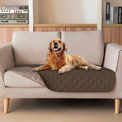 gogobunny Waterproof Loveseat Cover, Reversible Dog Cat Blanket for Couch