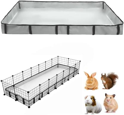 Guinea Pig Cage Liner Tarp Bottom Waterproof and Washable Base Also for Rabbits, Bunny, Chinchesillas, Hedgehog, Ferrets and Other Small Animals(24x84 inches)
