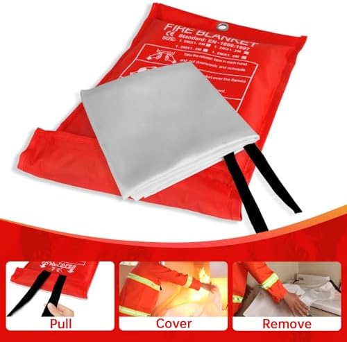 Fire Blankets for Home and Kitchen,8-Pack 40"x40" Emergency Fire Safety Blankets for People House Car Office Warehouse Emergency Survival Safety