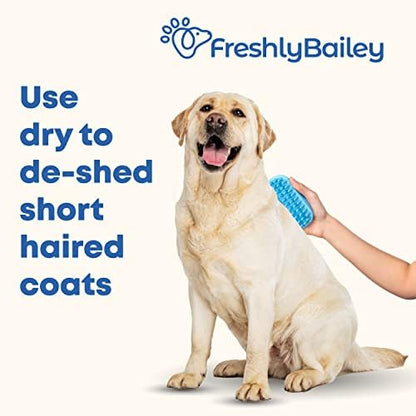 Rubber Curry Brush for Dogs - Soft Deshedding Brush for Short Hair