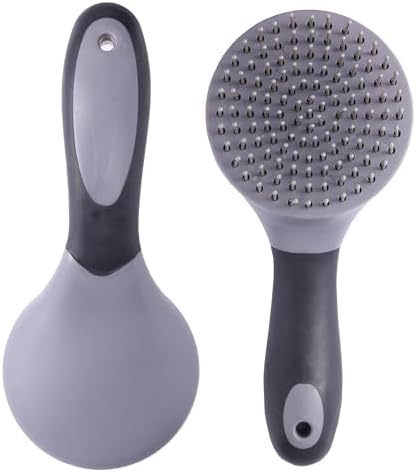 Equine Mane & Tail Combs Horse Brush Shedding Brush Grooming Tool for Horse (Gray)