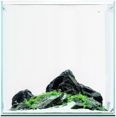 UNS Ultra Clear Rimless Tank - 33GAL | 125L - 19.68x19.68x19.68 | 50x50x50 CM, 8mm Glass Thickness, Leveling Mat Included - Low Iron, High Clarity Fish Tank w/ 45° Mitered Edge - [50C]