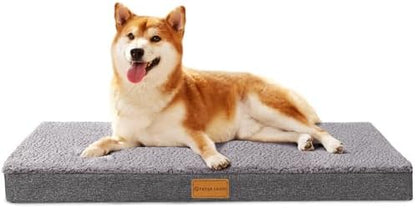 Patas Lague Orthopedic Large Dog Bed Washable Pet Sofa Mat 36''X24'' Grey