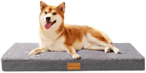 Patas Lague Orthopedic Medium Dog Bed Washable Pet Sofa Mat 30''X20'' Grey