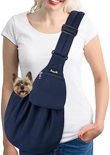 SlowTon Dog Carrier Sling - Thick Padded Shoulder Strap Adjustable, DBL, M