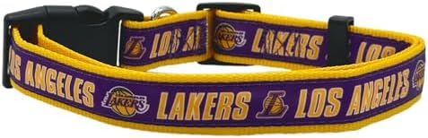 New & Improved Pets First NBA PET Collar Los Angeles Lakers Dog Collar, Size Large Basketball Team Collar for Dogs & Cats. A Shiny & Colorful Dog & Cat Collar Licensed by The NBA